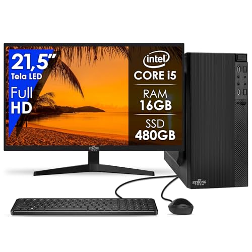 Computador Completo Intel Core i5 16GB SSD 480GB Monitor 21,5